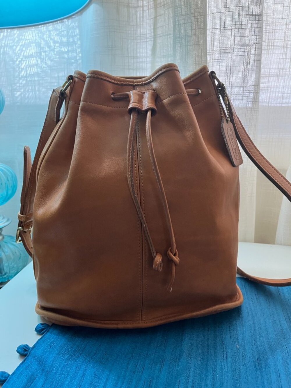 Vintage Coach Drawstring Bucket Bag